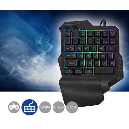 LED RGB Yhden käden pelinäppäimistö 5V