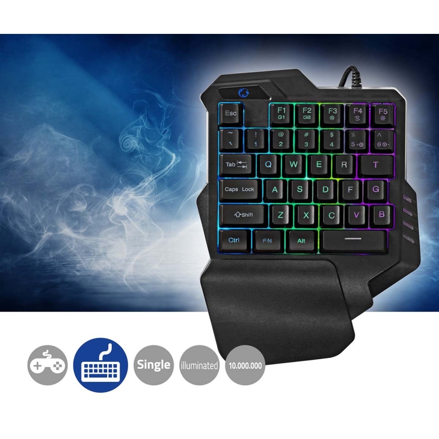 LED RGB Yhden käden pelinäppäimistö 5V