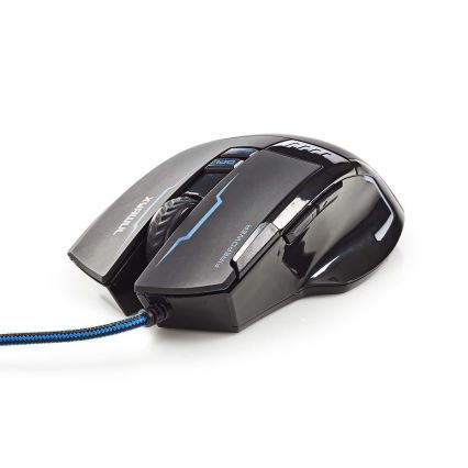 LED pelihiiri 800/1600/2400/4000 DPI 8 painiketta musta