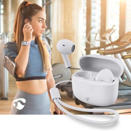Langaton earphones 250 mAh + 2x 30 mAh valkoinen
