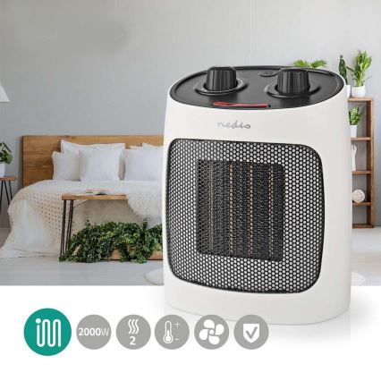 Tuuletin keraamisella lämmityselementillä 1000/2000W/230V