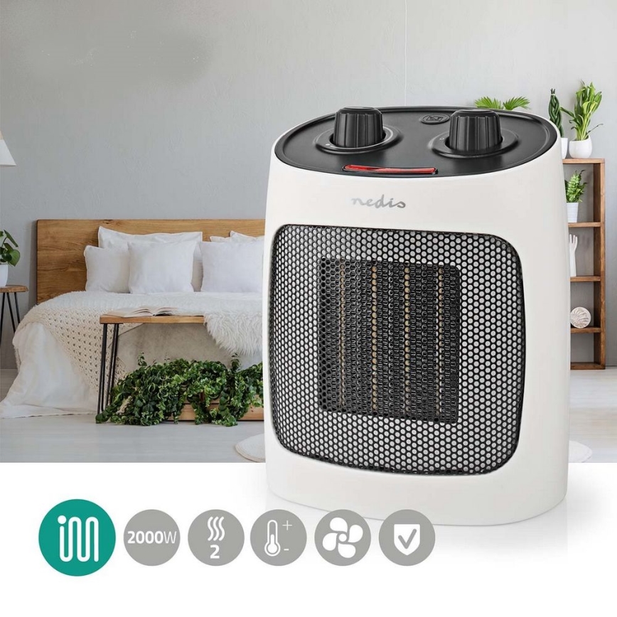 Tuuletin keraamisella lämmityselementillä 1000/2000W/230V