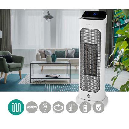 Tuuletin keraamisella lämmityselementillä 1400/2000W/230V + kaukosäädin