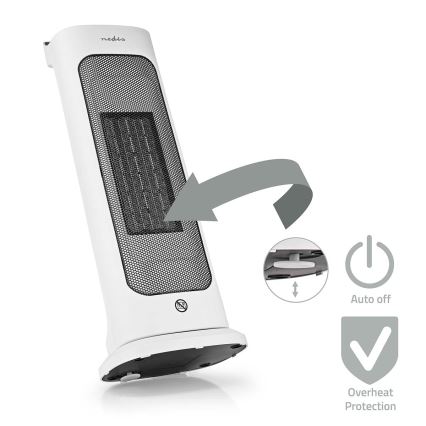 Tuuletin keraamisella lämmityselementillä 1400/2000W/230V + kaukosäädin