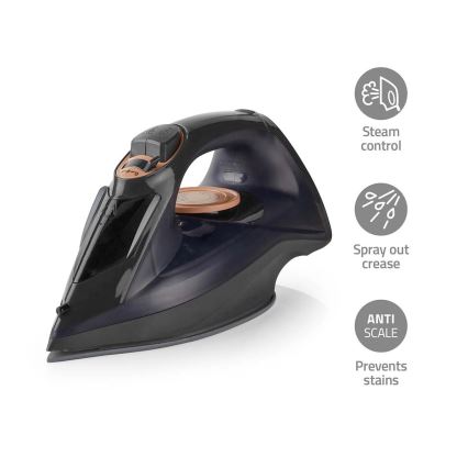 Höyrysilitysrauta 2200W/230V musta