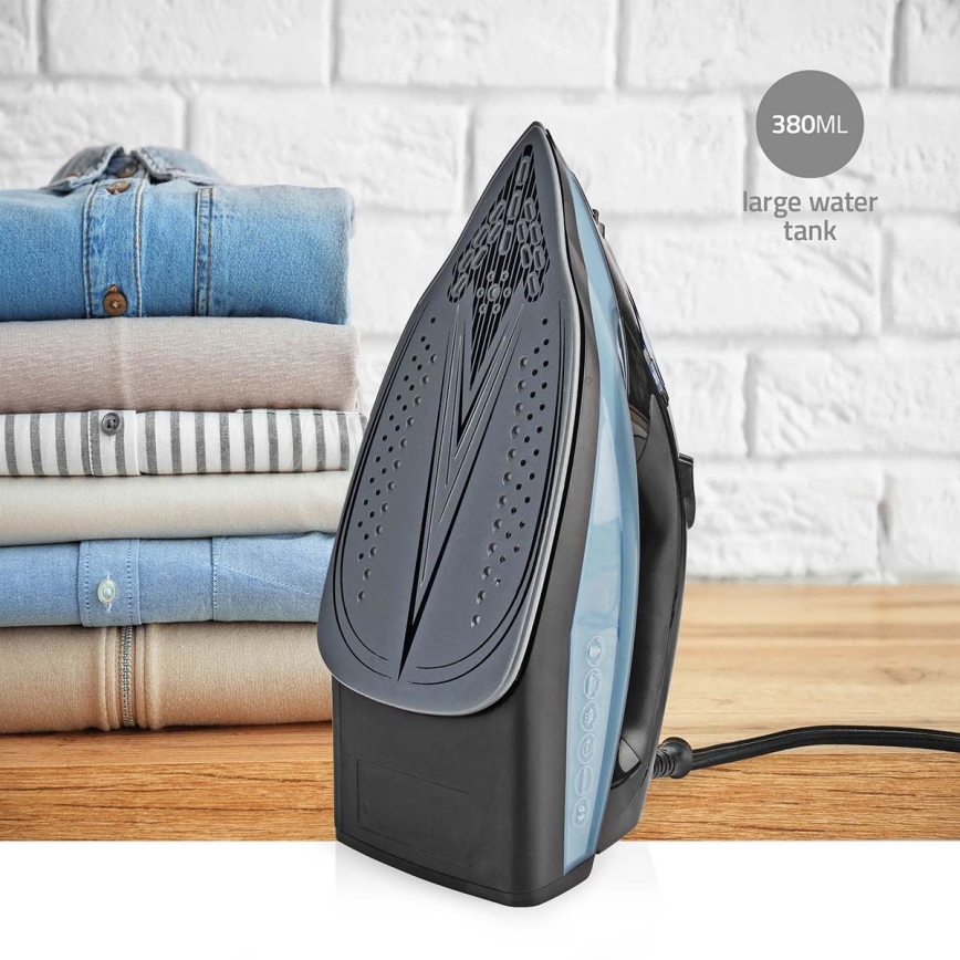 Höyrysilitysrauta 2600W/230V musta/sininen