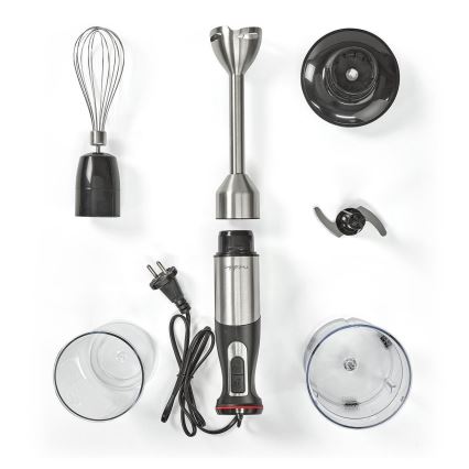 Nedis KAHB400CAL - käsisekoitin 4in1 800W / 230V ruostumatonta terästä