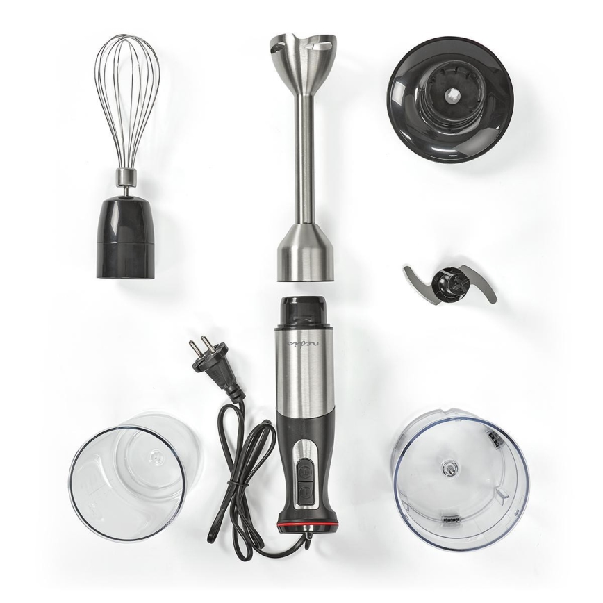 Nedis KAHB400CAL - käsisekoitin 4in1 800W / 230V ruostumatonta terästä