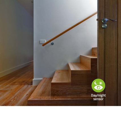 LED Suuntavalaisin liike- ja hämärätunnistimella LED/0,55W/230V valkoinen