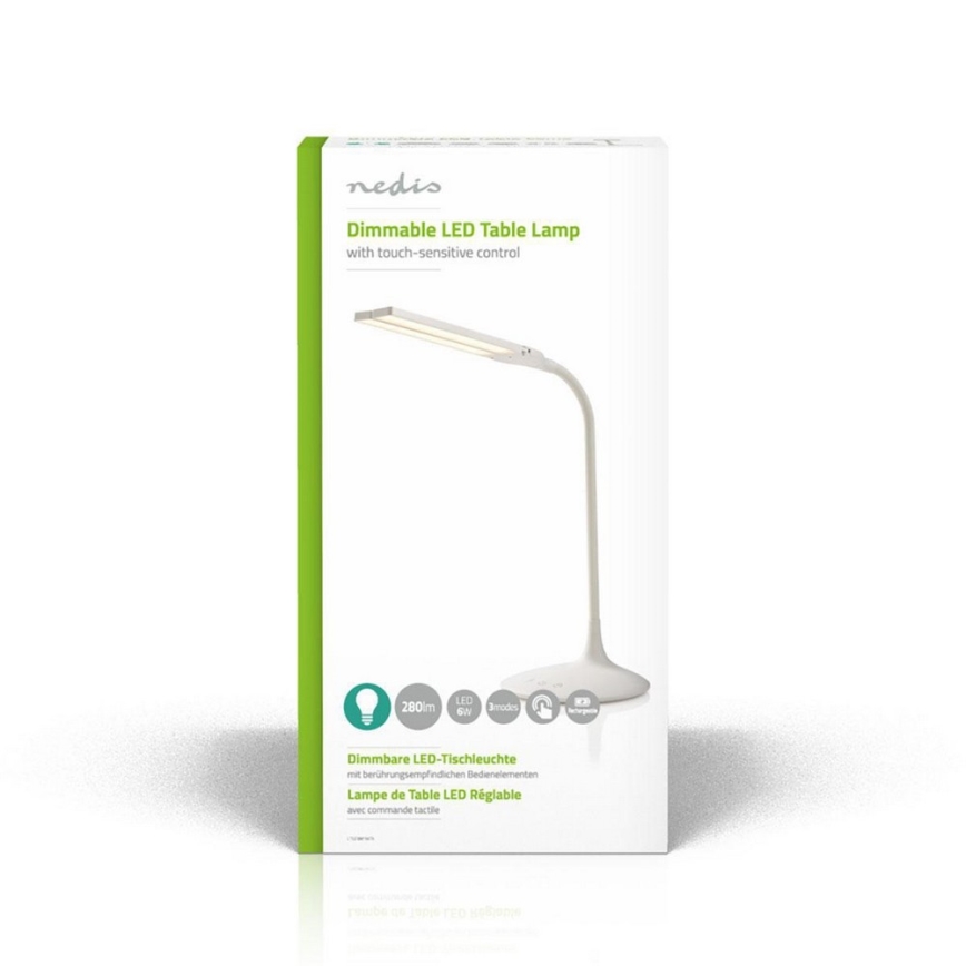 Himmennettävä LED-pöytävalaisin LED/6W/5V 2200 mAh valkoinen