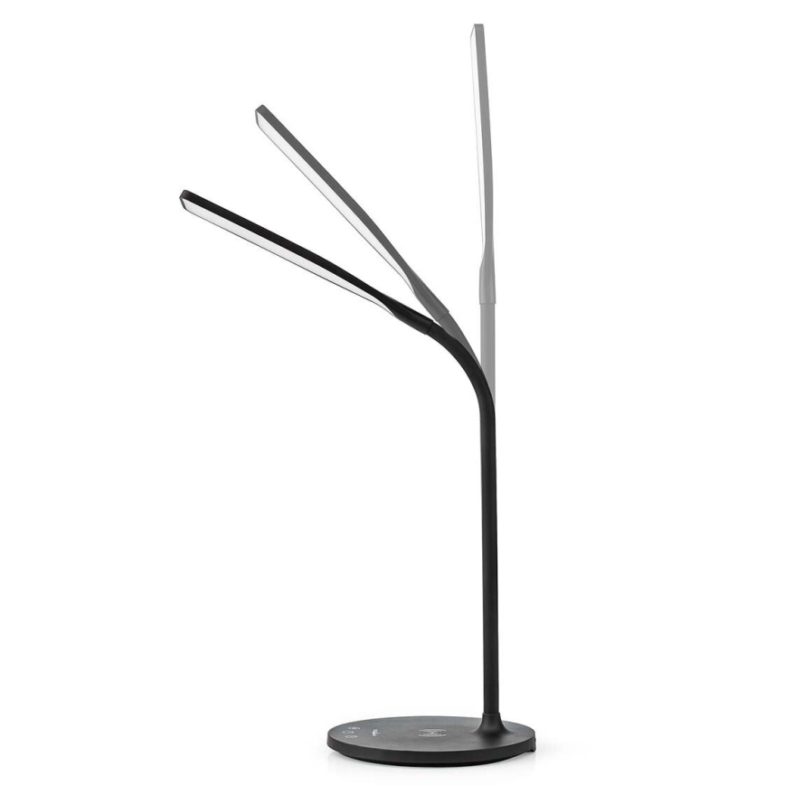 LED Himmennettävä kosketus flexible pöytävalaisin kanssa 15W langaton lataus Qi LED/5,5W/230V 2700-6500K musta