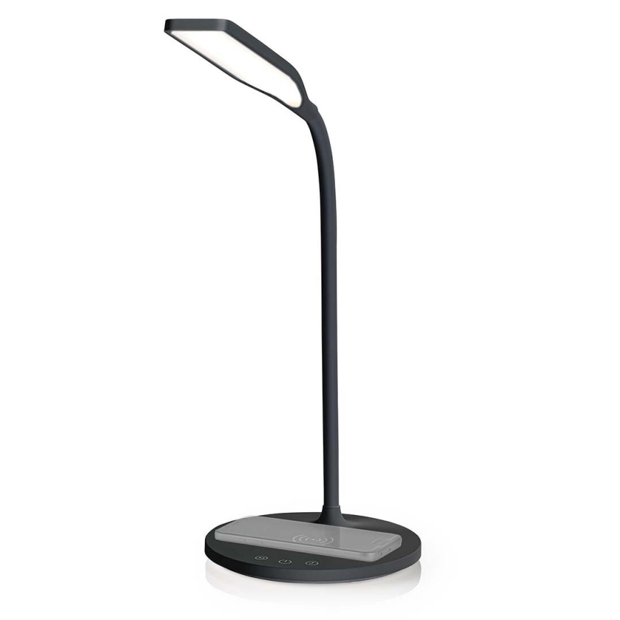 LED Himmennettävä kosketus flexible pöytävalaisin kanssa 15W langaton lataus Qi LED/5,5W/230V 2700-6500K musta