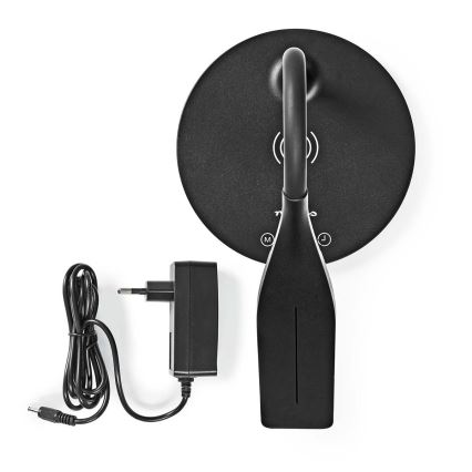LED Himmennettävä kosketus flexible pöytävalaisin kanssa 15W langaton lataus Qi LED/5,5W/230V 2700-6500K musta