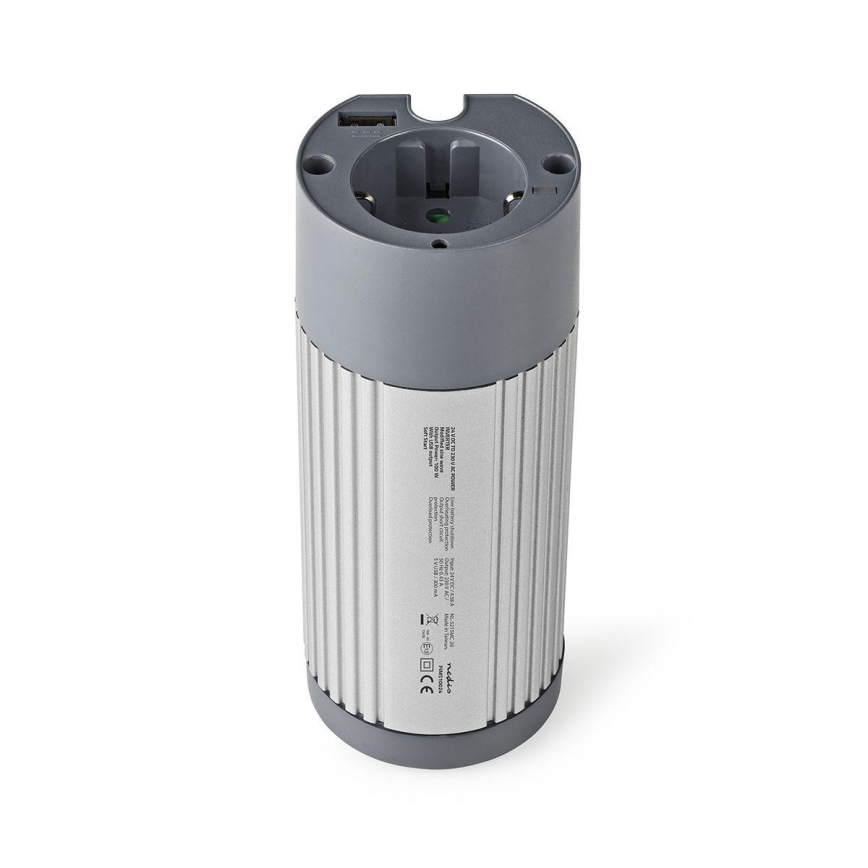 Jännitteenmuunnin 100W/24/230V + USB