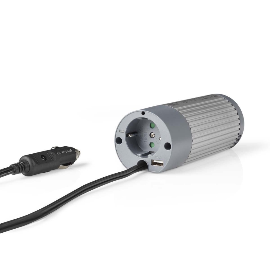 Jännitteenmuunnin 100W/24/230V + USB