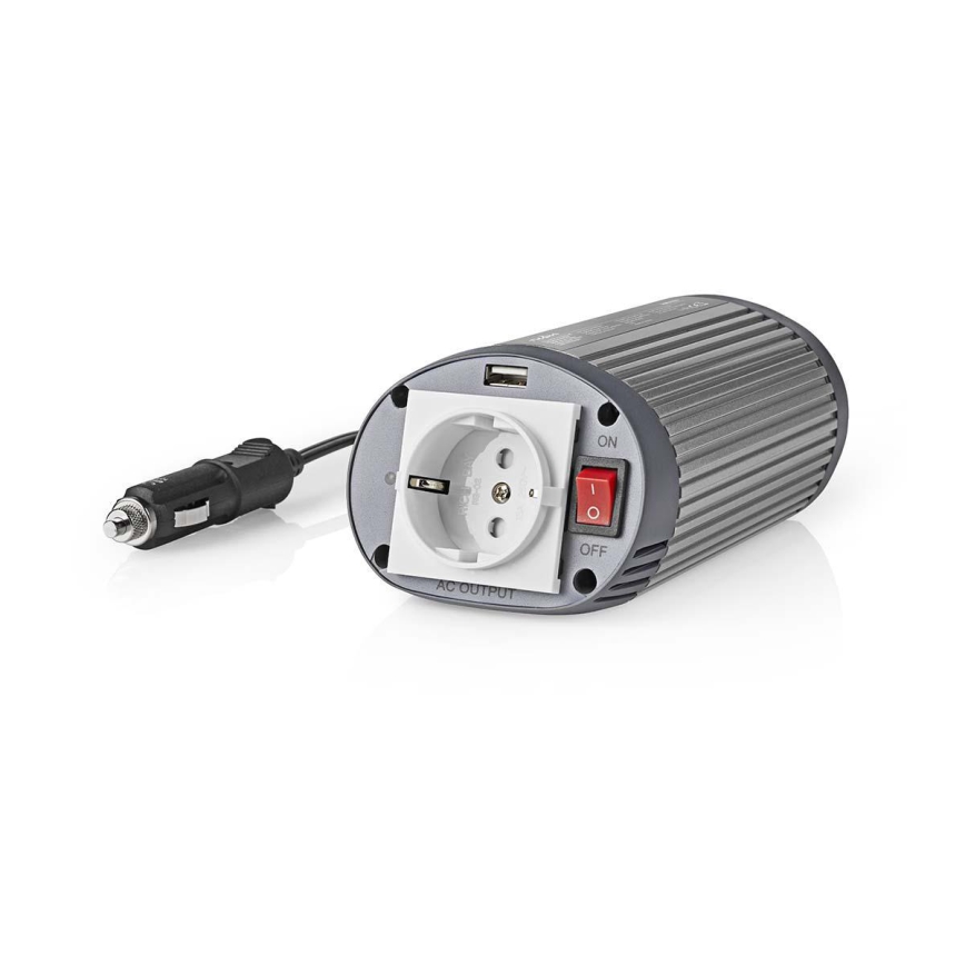 Jännitteenmuunnin 150W/24/230V + USB