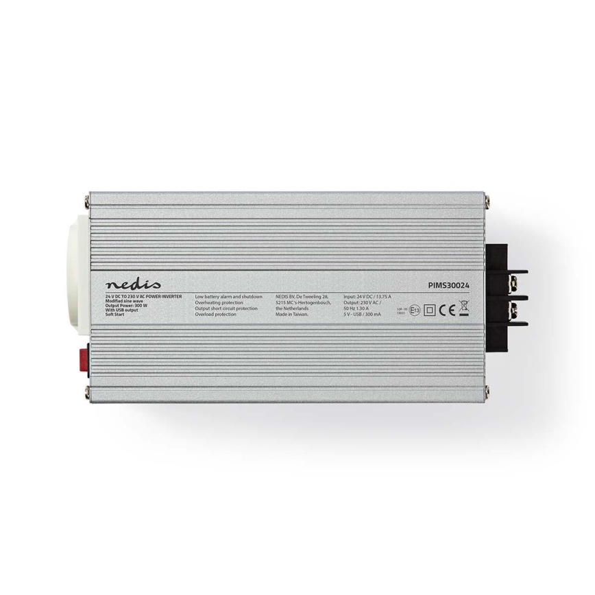 Jännitteenmuunnin 300W/24/230V + USB