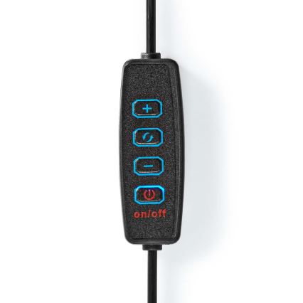 LED-himmennettävä lamppu jalustalla ja pidikkeellä vloggaamiseen LED/6W/USB 2700-6700K