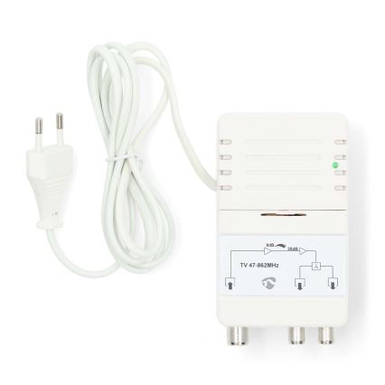 Kaksikaistainen antennivahvistin 230 V