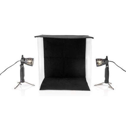 Kannettava LED-valokuvastudio 2xGU10/5W/230V