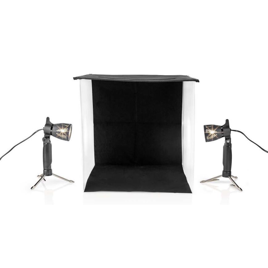 Kannettava LED-valokuvastudio 2xGU10/5W/230V