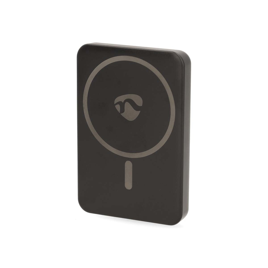 Magnetinen 2-in-1 Power Bank MagSafe 5000 mAh langattomalla latauksella, musta
