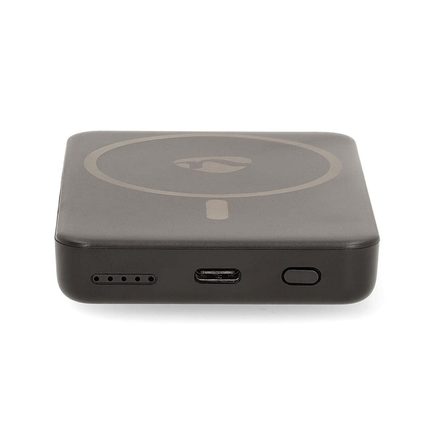 Laturi 2in1 magneettinen langattomalla latauksella MagSafe 5000 mAh musta