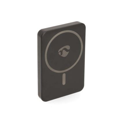 Laturi 2in1 magneettinen langattomalla latauksella MagSafe 5000 mAh musta