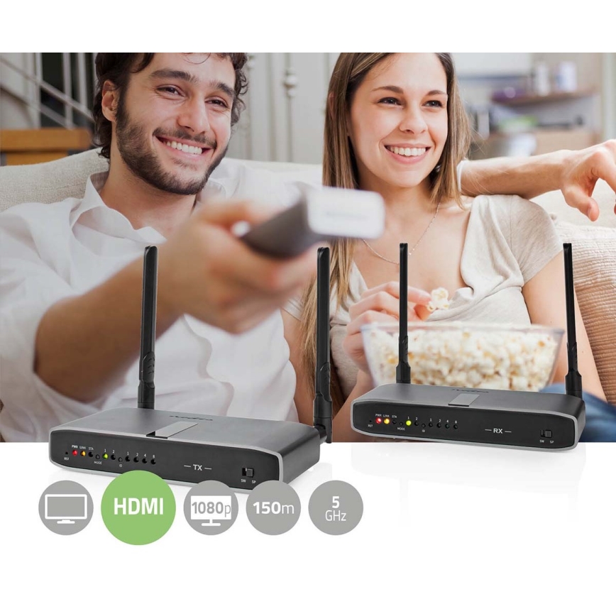 Setti langattomaan HDMI™ signaalin siirtoon