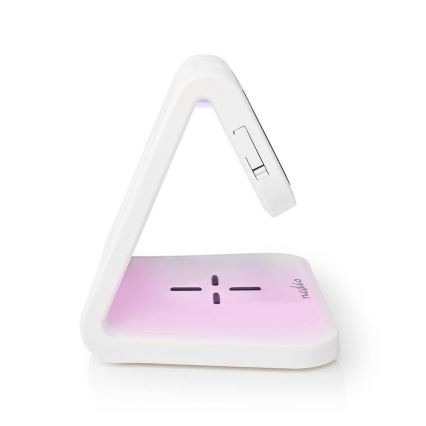 LED RGB -herätyskello langattomalla laturilla LED / 10W / 230V valkoinen