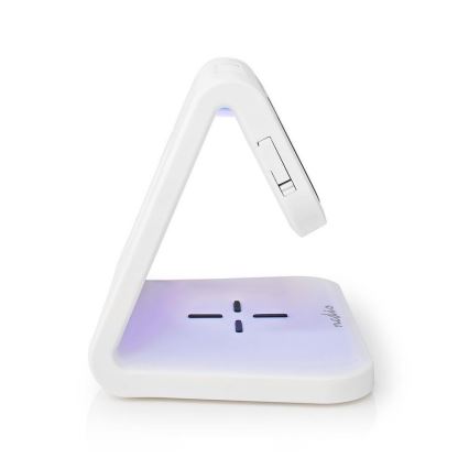 LED RGB -herätyskello langattomalla laturilla LED / 10W / 230V valkoinen