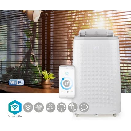 Älykäs mobiili ilmastointilaite 3in1 sisältäen täydelliset lisävarusteet 1800W/230V 16000 BTU Wi-Fi + kauko-ohjaus