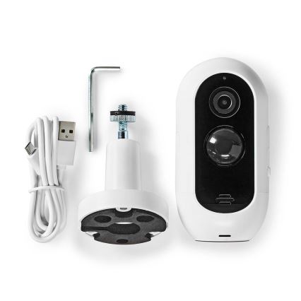Älykäs ulkokäyttöinen ladattava IP-kamera PIR-anturilla Full HD 1080p 5V/5200mAh Wi-Fi IP65