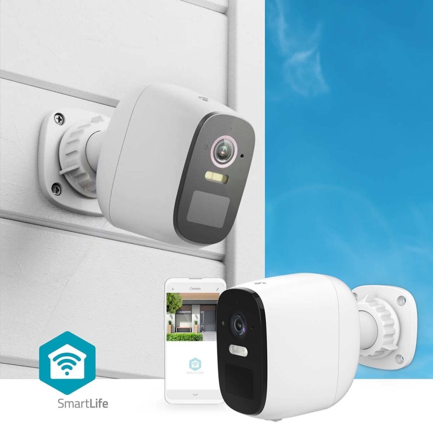 Älykäs ulko ladattava kamera anturilla SmartLife 4MP Quad HD 1440p 5V/5200mAh Wi-Fi Tuya IP66