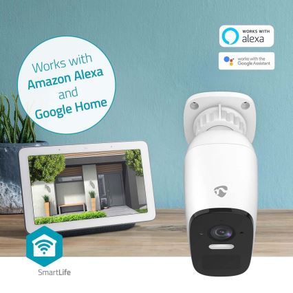 Älykäs ulko ladattava kamera anturilla SmartLife 4MP Quad HD 1440p 5V/5200mAh Wi-Fi Tuya IP66