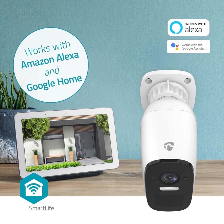 Älykäs ulko ladattava kamera anturilla SmartLife 4MP Quad HD 1440p 5V/5200mAh Wi-Fi Tuya IP66