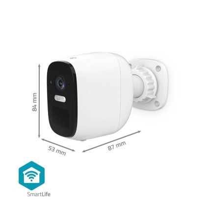 Älykäs ulko ladattava kamera anturilla SmartLife 4MP Quad HD 1440p 5V/5200mAh Wi-Fi Tuya IP66