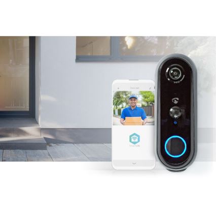 Video ovikello liiketunnistimella Full HD 1080p 5200 mAh Wi-Fi IP54