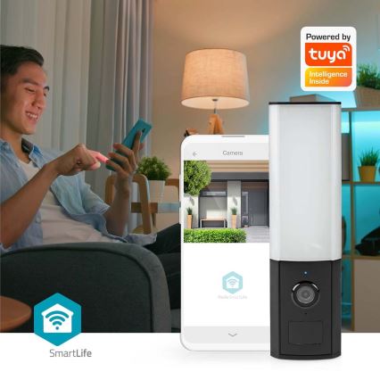 Älykäs ulkokamera Smartlife Full HD 1080p LED-valolla Wi-Fi Tuya IP65