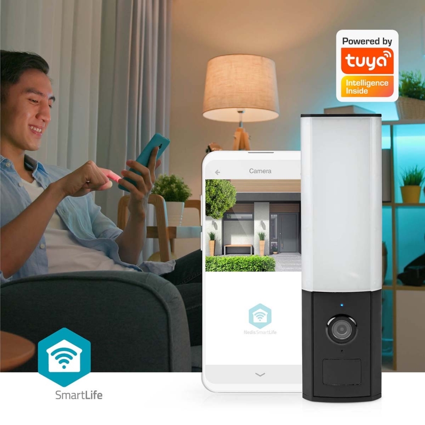Älykäs ulkokamera Smartlife Full HD 1080p LED-valolla Wi-Fi Tuya IP65