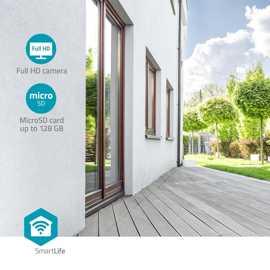 Älykäs ulkokamera Smartlife Full HD 1080p LED-valolla Wi-Fi Tuya IP65