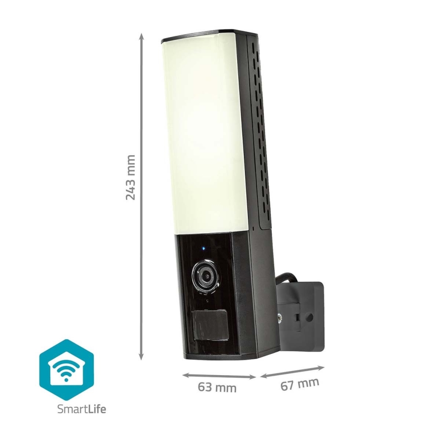 Älykäs ulkokamera Smartlife Full HD 1080p LED-valolla Wi-Fi Tuya IP65