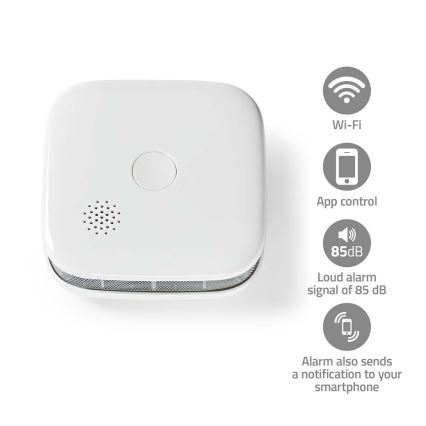Savuhälytin SmartLife 3V/1xCR123A Wi-Fi Tuya