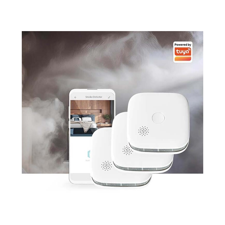 SETTI 3x Palovaroitin SmartLife 3V/1xCR123A Wi-Fi Tuya