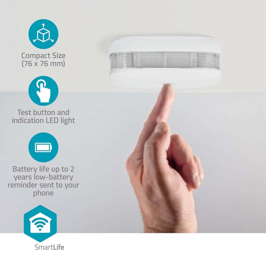 SETTI 3x Palovaroitin SmartLife 3V/1xCR123A Wi-Fi Tuya