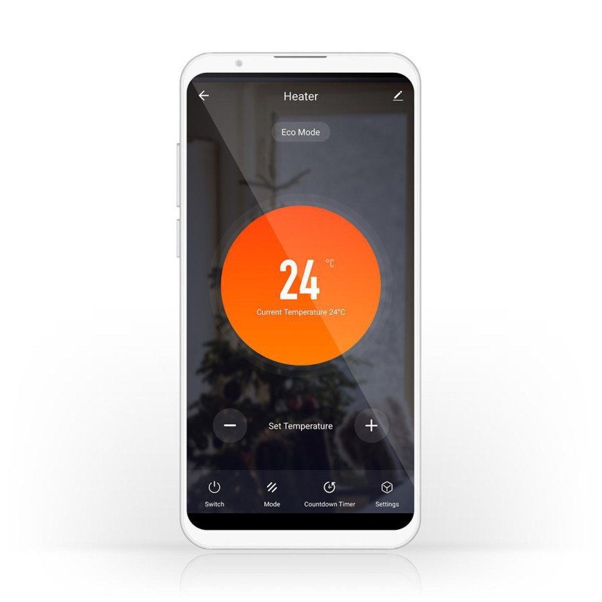 Sähköinen suora lämmitin/konvektori 2000 W/230 V Wi-Fi IP24 termostaatti