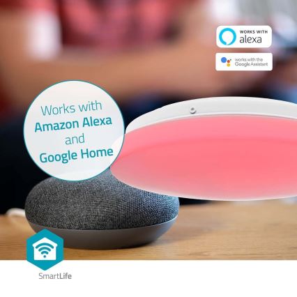 LED RGBW Himmennettävä kylpyhuoneen kattovalaisin SmartLife LED/18W/230V 2700-6500K IP44 Wi-Fi Tuya