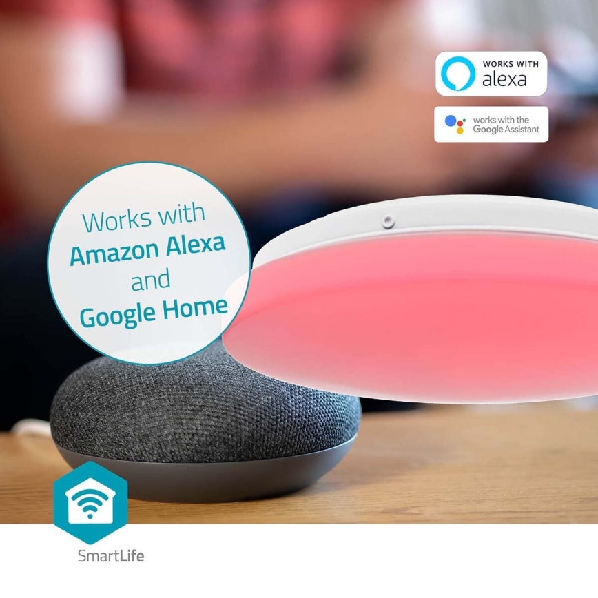 LED RGBW Himmennettävä kylpyhuoneen kattovalaisin SmartLife LED/18W/230V 2700-6500K IP44 Wi-Fi Tuya