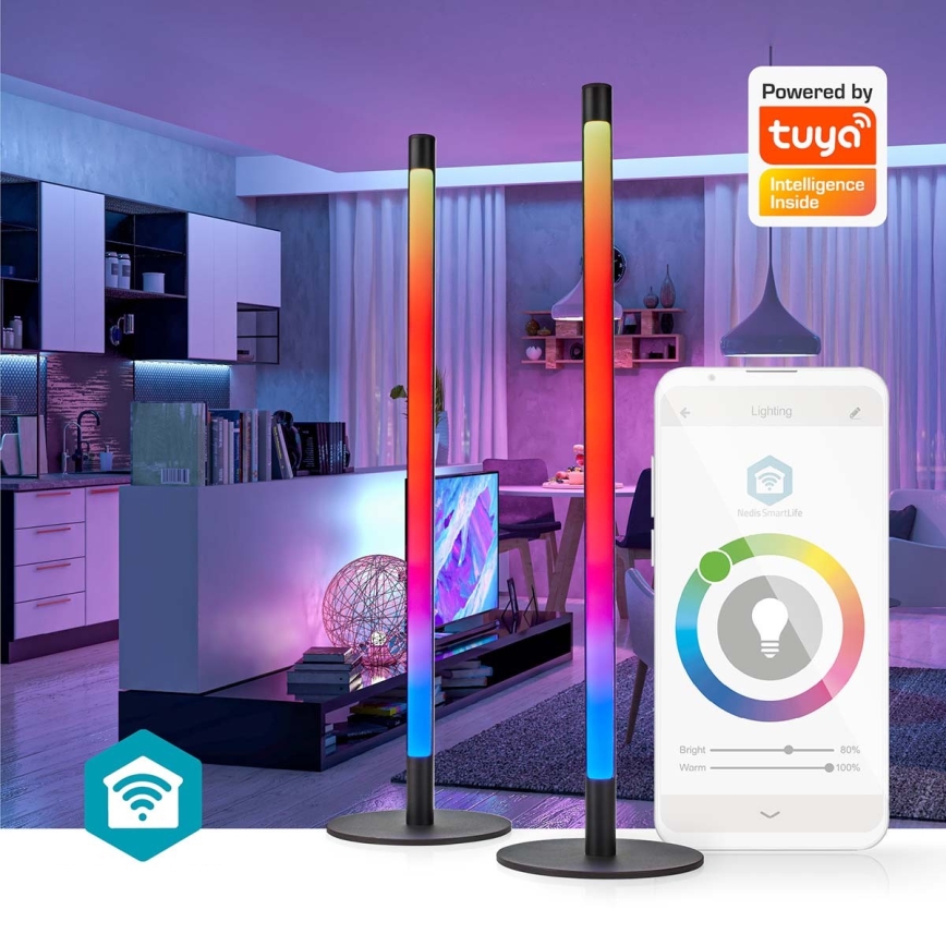 SETTI 2x LED RGBIC Himmennettävä pöytävalaisin SmartLife LED/36W/230V 55 cm 2700-6500K Wi-Fi Tuya + kauko-ohjaus