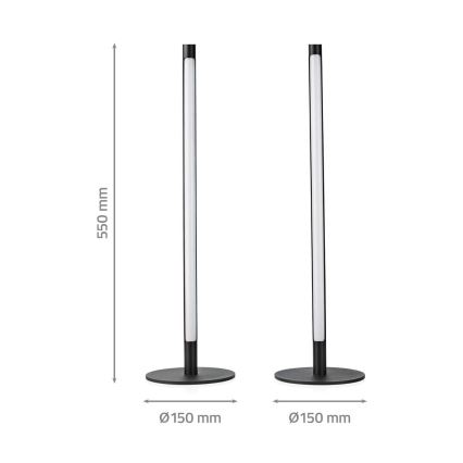 SETTI 2x LED RGBIC Himmennettävä pöytävalaisin SmartLife LED/36W/230V 55 cm 2700-6500K Wi-Fi Tuya + kauko-ohjaus
